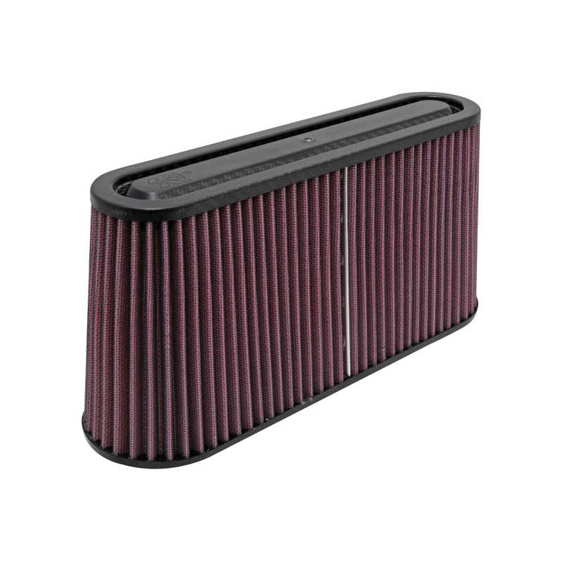 K&N Universeel filter - carbonvezel - ovale aansluiting van 51x159mm, 305mm x 89mm bodem, 279mm x 64mm top, 146mm hoogte (RP-5105)