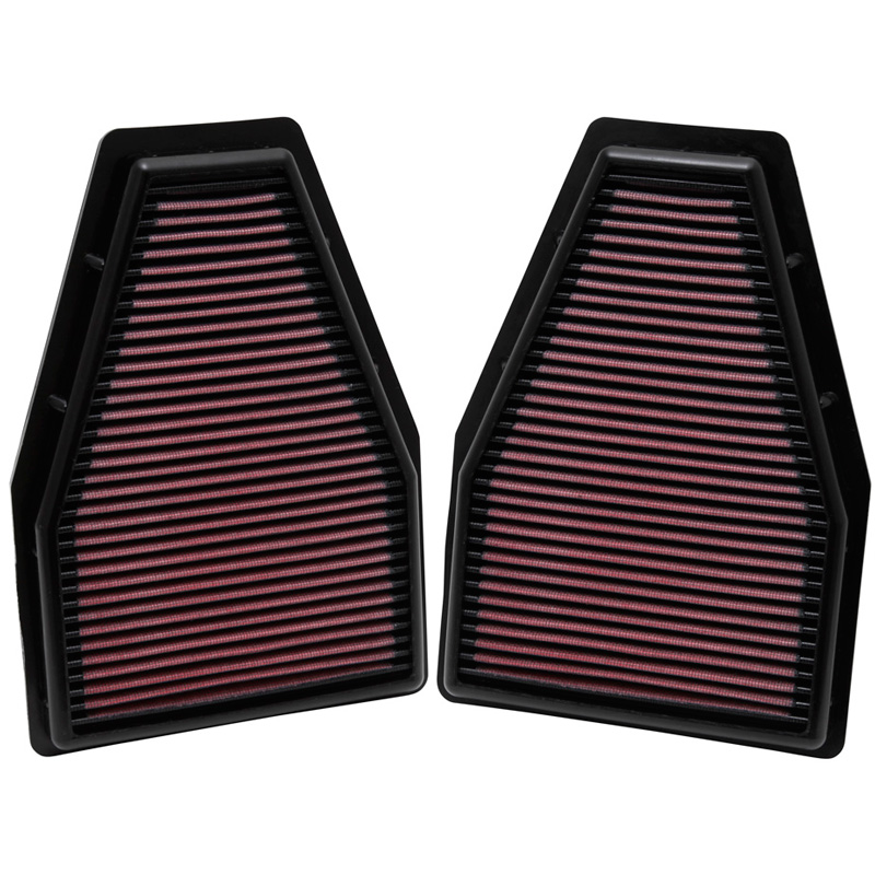 K&N vervangingsfilter  Porsche 911 3.4, 3.6, 3.8 excl GT2 RS 2012-2014 / 911 Carrera 3.8 2013-2014 (2 Per Box) (33-2484)