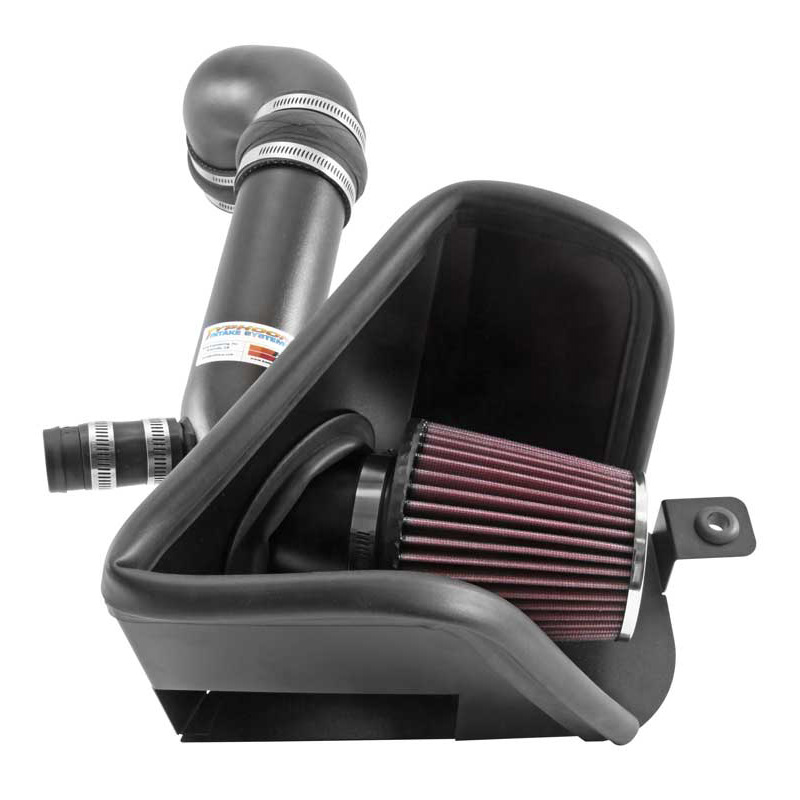 K&N Typhoon Kit  Audi A3/S3/Q3 2.0 2017-2020 & VW Arteon/Golf R/GTI/Jetta Gli 2.0L & Golf/Golf SportWagen 1.8L (USA) 2015-2020 - Zwart Textuur (69-9506TTK)