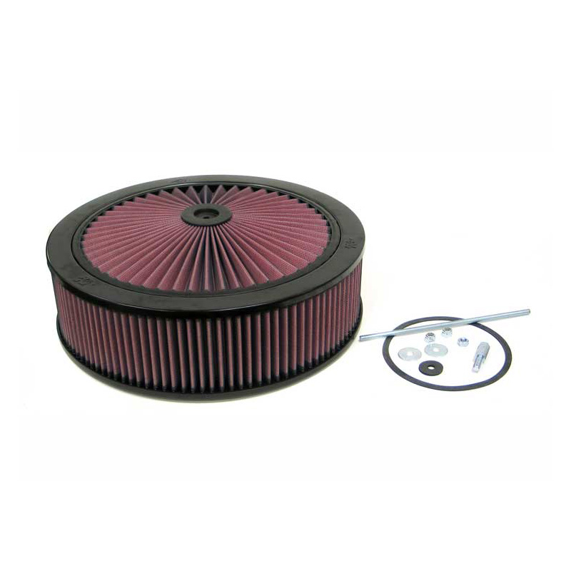 K&N Luchtfilter X-Stream - 130mm aansluiting, 305mm inwendige diameter, 108mm hoogte - voor Holley 4 Barrel zonder choke tower (66-3200)
