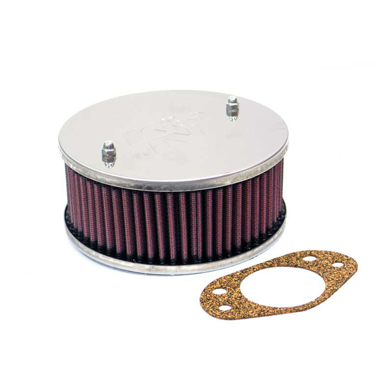 K&N carburateur luchtfilter rond  SU/SU Hitachi 2'' HD8, middengat, Montagehoogte 65mm (56-9145)